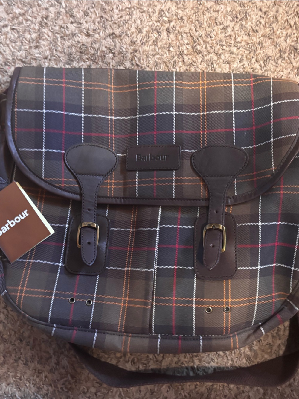 Barbour tartan tarrass classic messenger bag